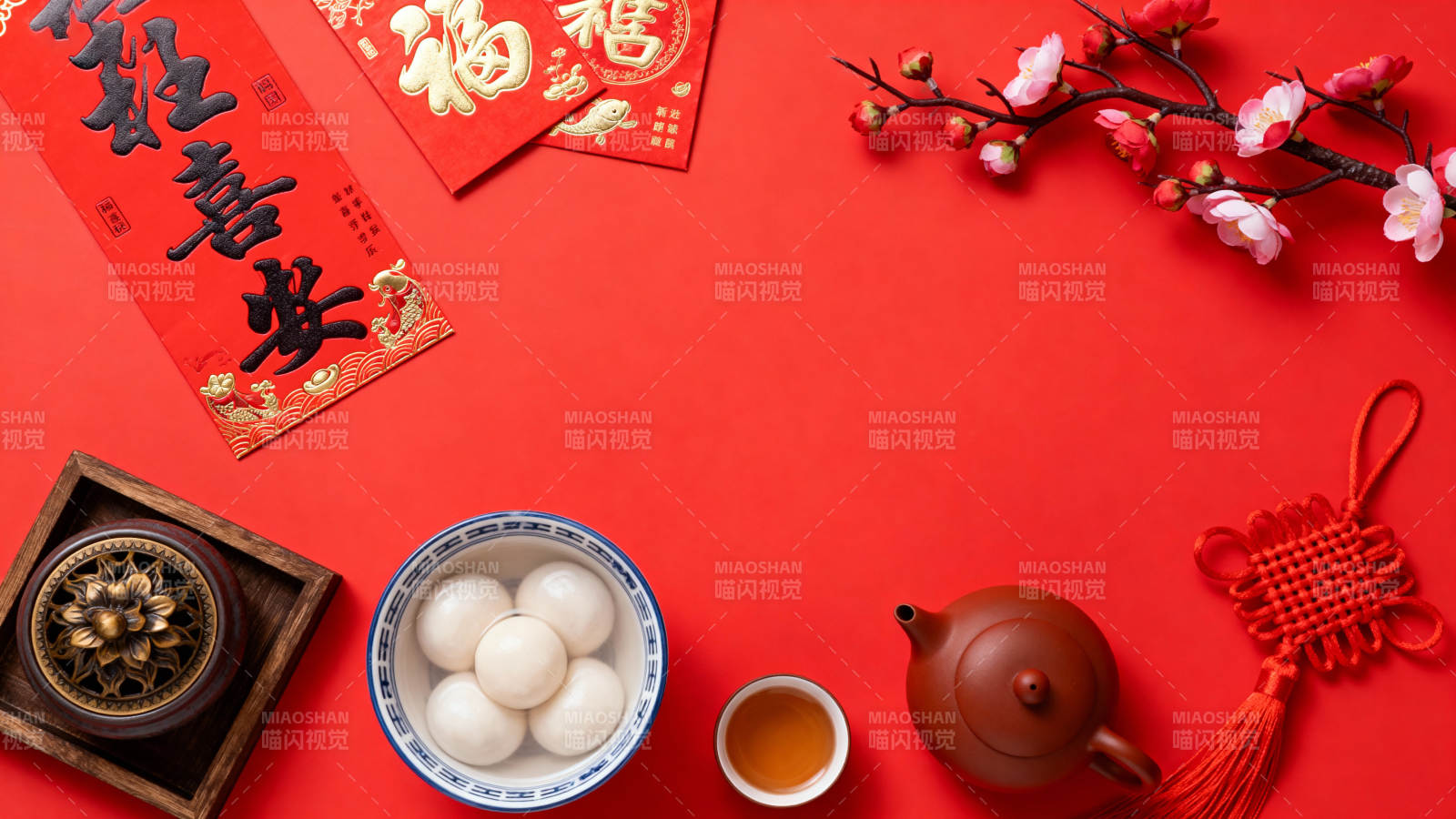 新春团圆茶点图片