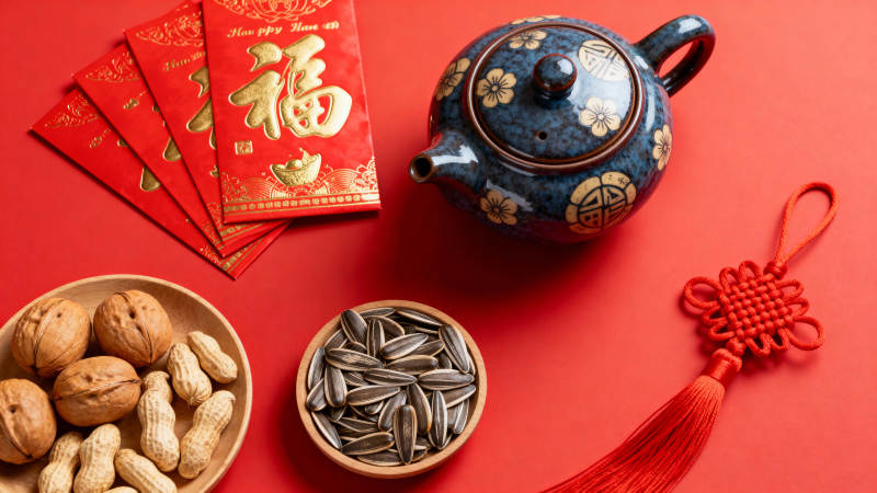 春节喜庆茶点礼图片