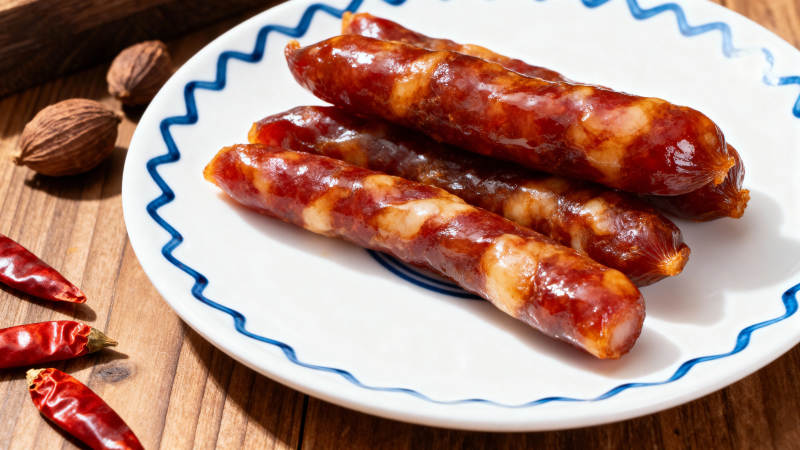 香肠配辣椒坚果图片