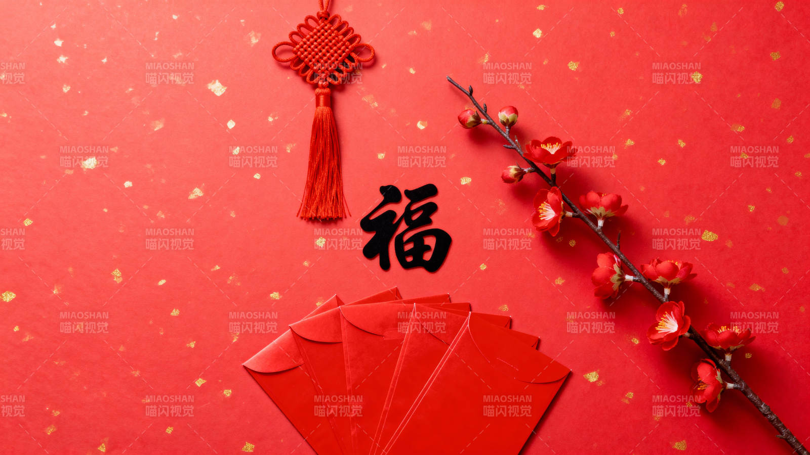 新春福到 喜庆红红图片