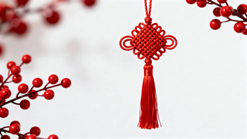 红绳结饰迎新春图片