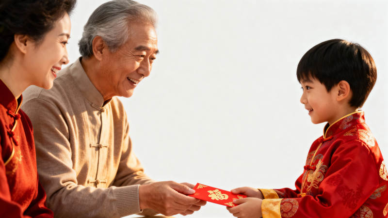春节长辈给红包图片