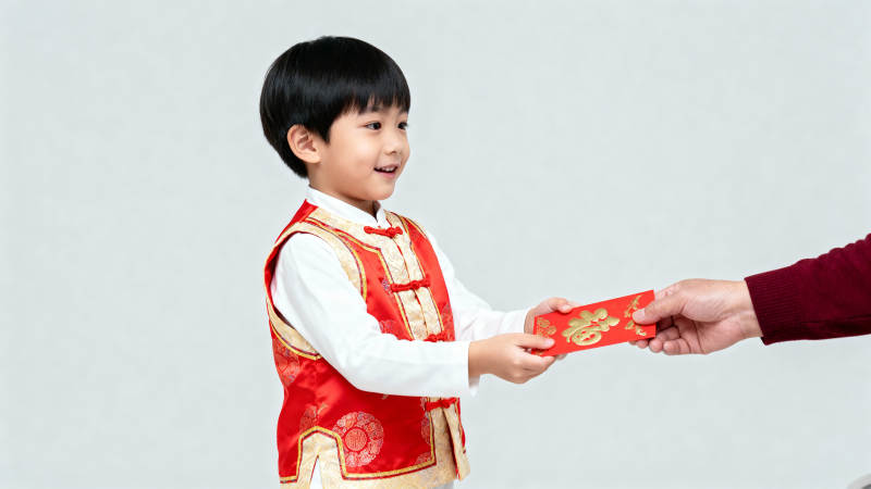 孩子收红包图片