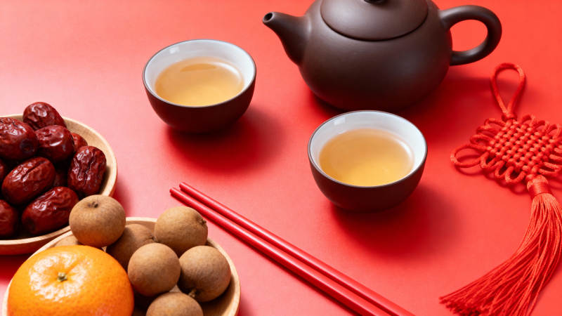 春节茶点摆盘图片