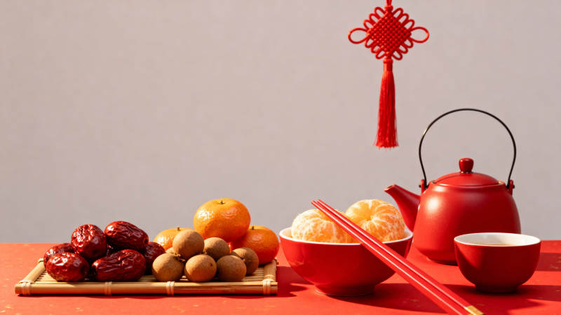 春节美食摆拍图片