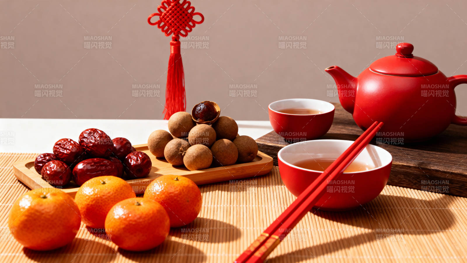 春节茶点摆盘图片