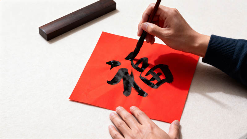 书法创作瞬间图片