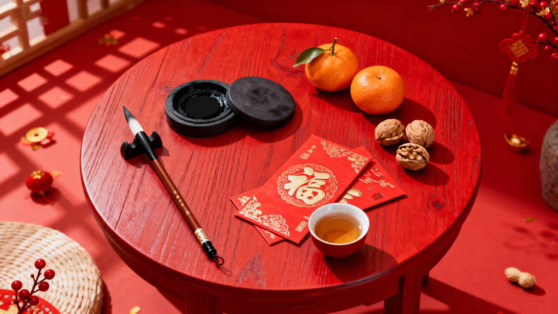 新春团圆喜庆图图片