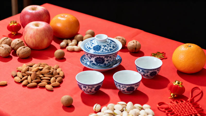 新春果茶摆盘图片