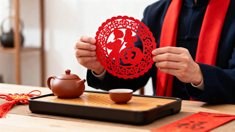 剪纸福字迎新春图片