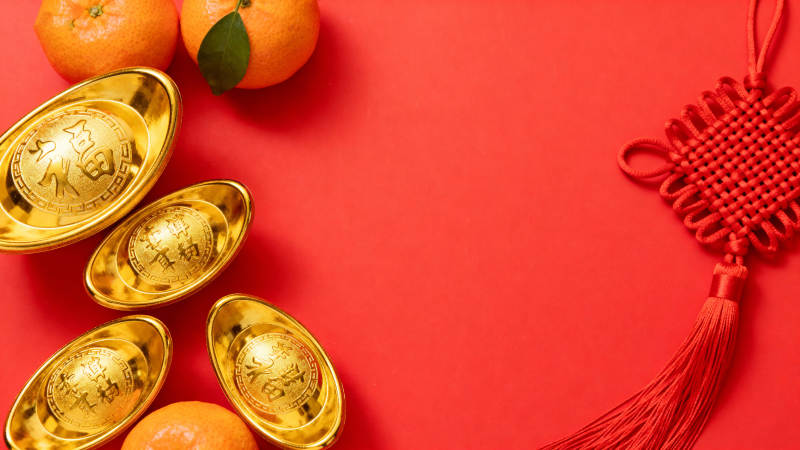 金元宝与红灯笼图片