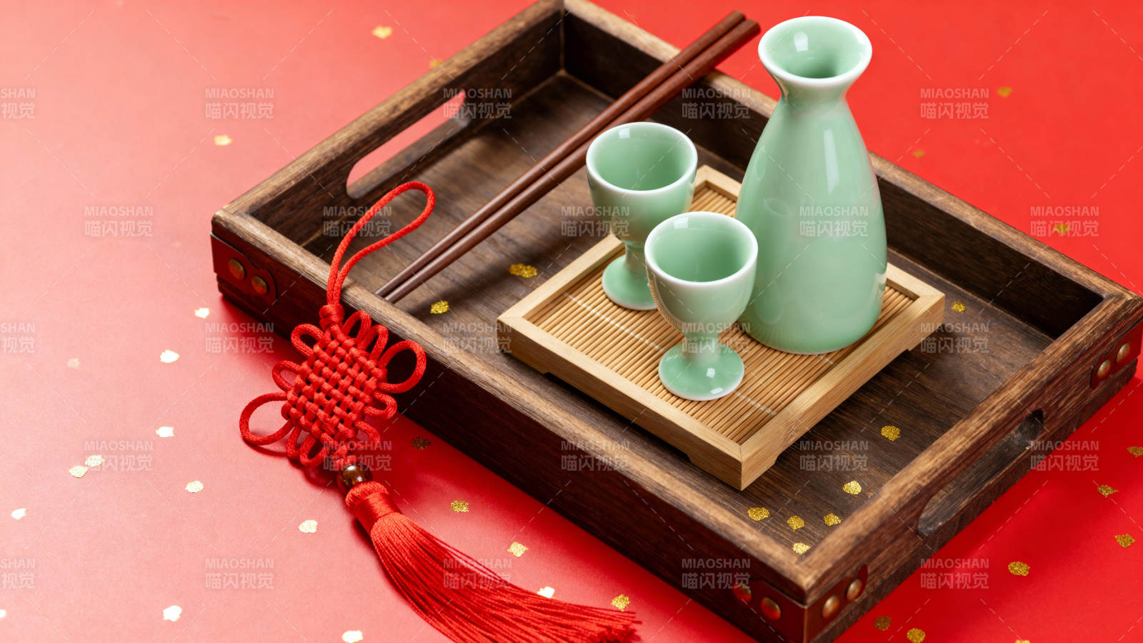 中式茶具摆盘图片