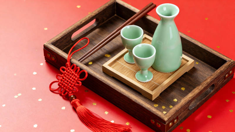 中式茶具摆盘图片