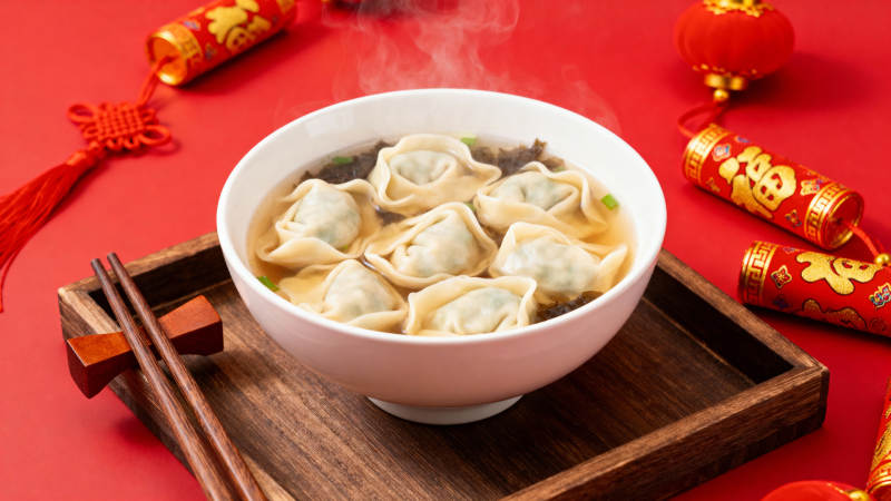 热气腾腾的饺子图片