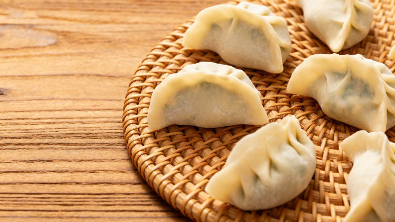 美味饺子摆盘图片