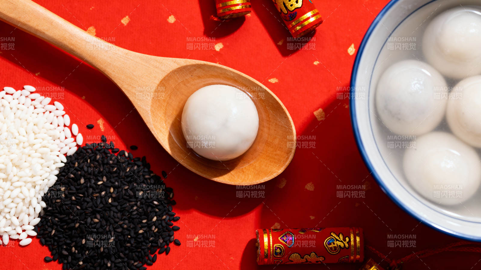 元宵节美食摆拍图片