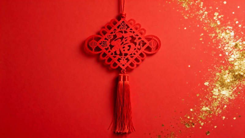 福字中国结 喜庆迎新春图片