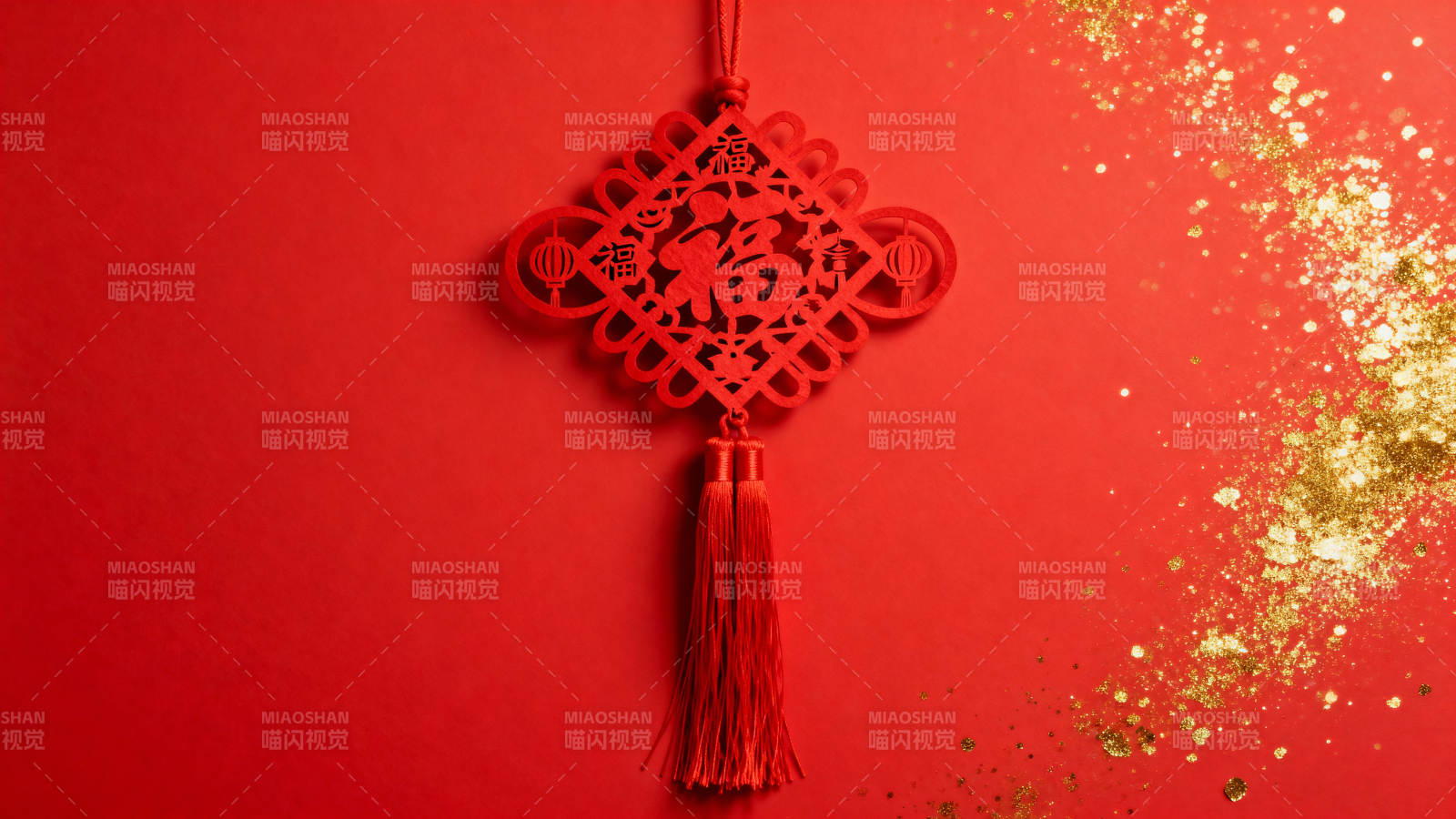 福字中国结 喜庆迎新春图片