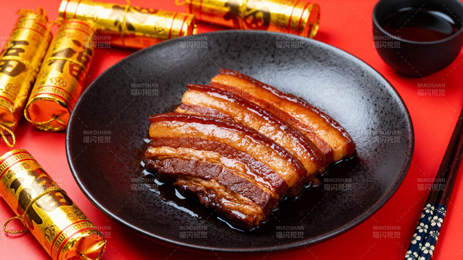 红烧肉配金卷图片