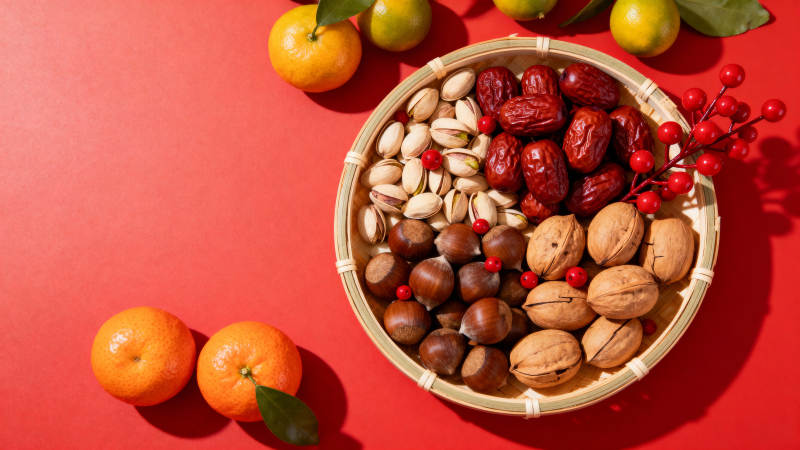 坚果果脯拼盘图片