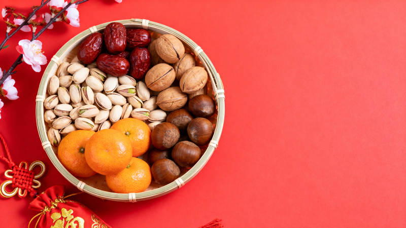 新春坚果果盘图片