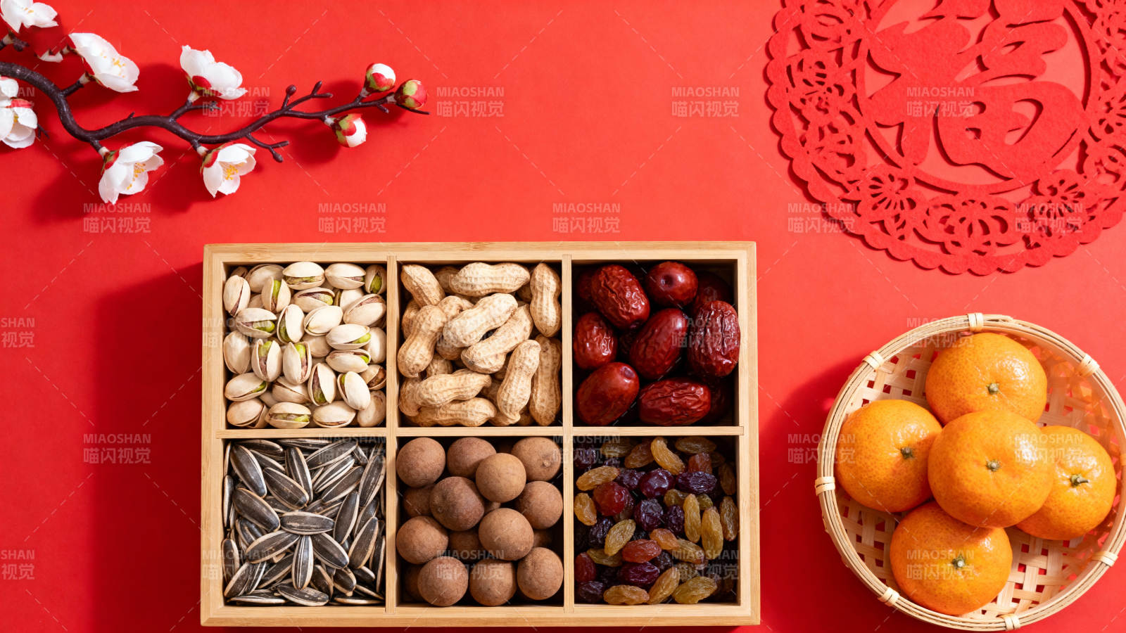 年味坚果果篮图片