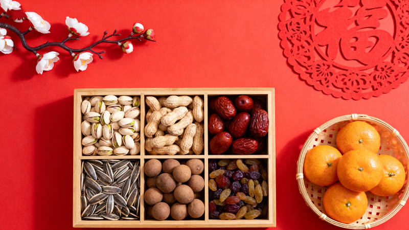 年味坚果果篮图片