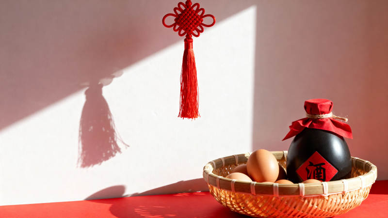 春节酒蛋香图片
