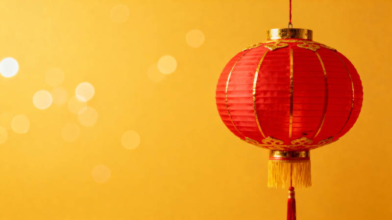 红灯笼迎新春图片