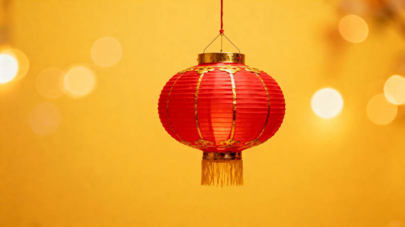 红灯笼迎新春图片