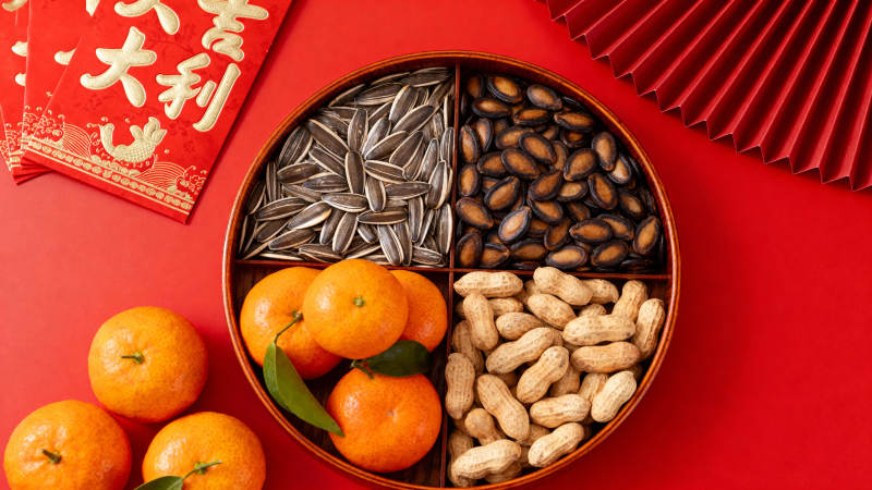 新春坚果果盘图片