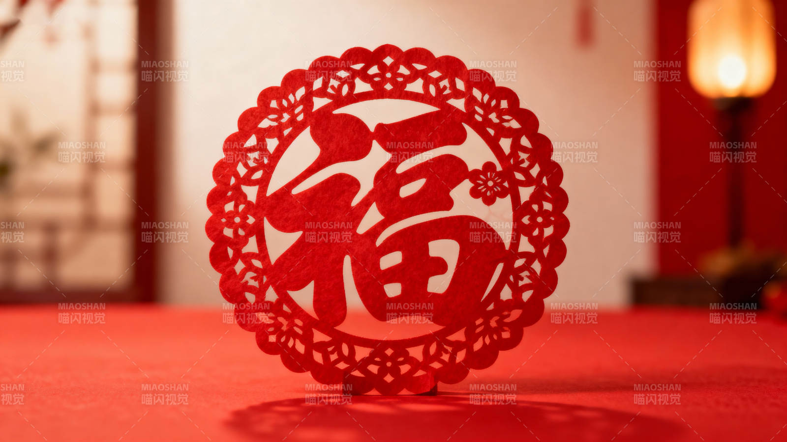 福字剪纸迎新春图片