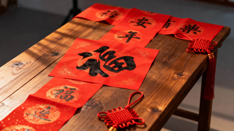 福字春联迎新春图片