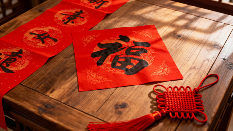 福字春联迎新春图片