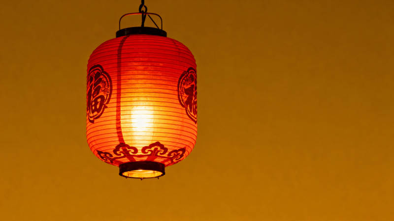 红灯笼夜景图片