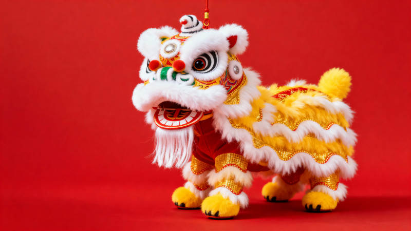 舞狮迎新春图片