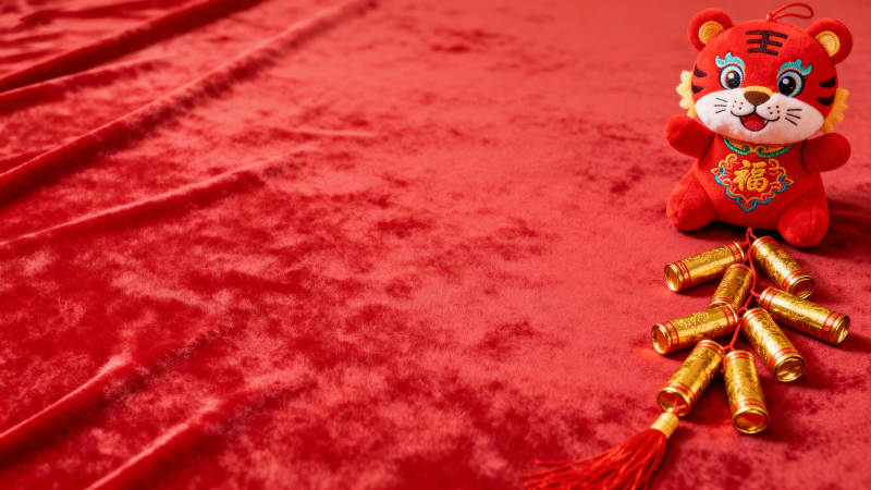 虎年新春喜庆布置图片