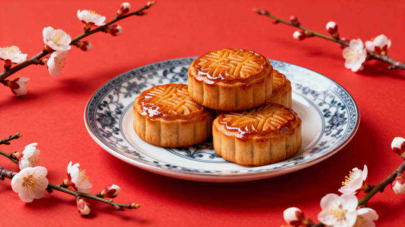 中秋月饼赏花香图片