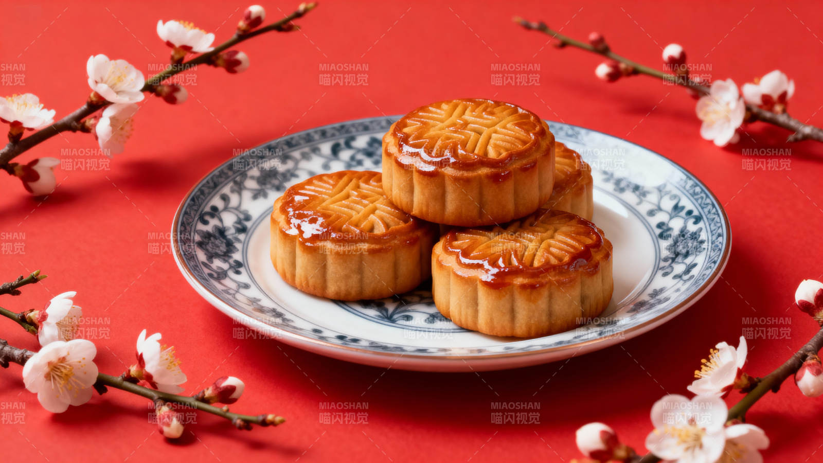 中秋月饼赏花香图片