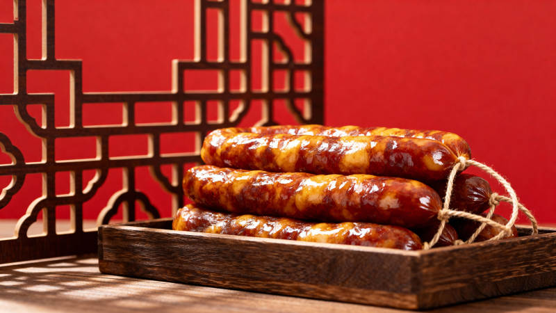 香肠诱人美味图片