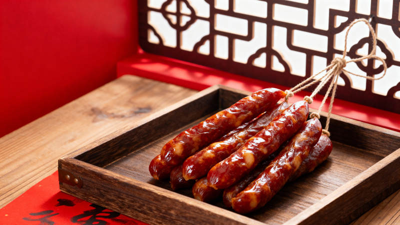 腊肠摆盘 年味十足图片