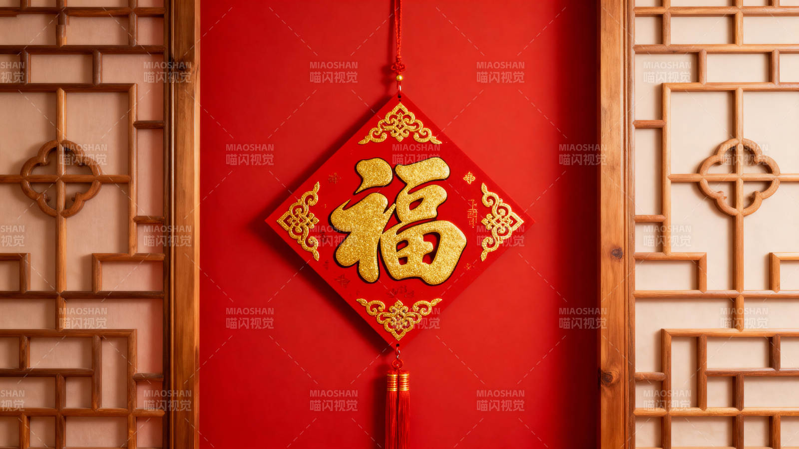 福字挂饰迎新春图片