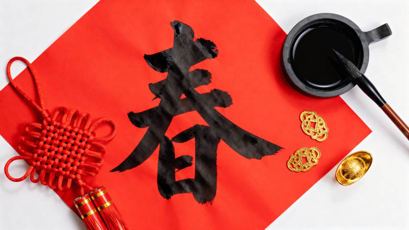 春字迎新岁图片
