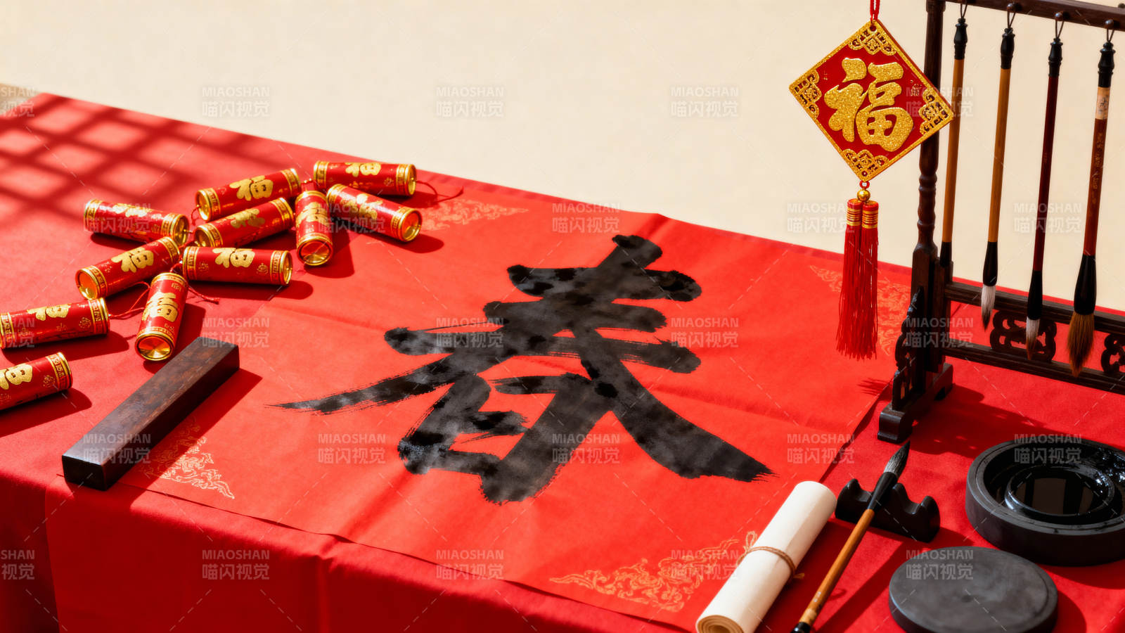 春字迎新岁图片