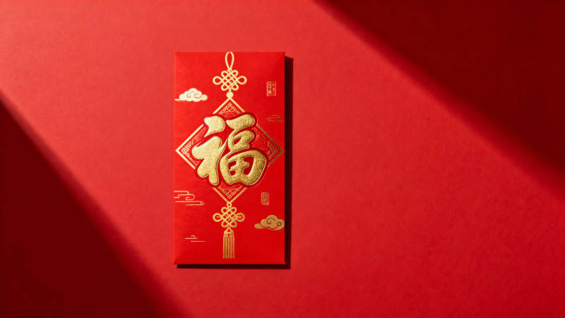 福字红包迎新春图片