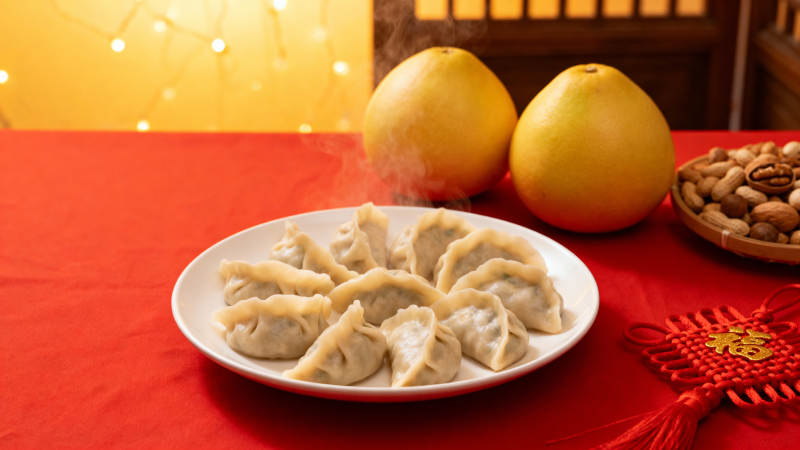 春节饺子喜庆宴图片