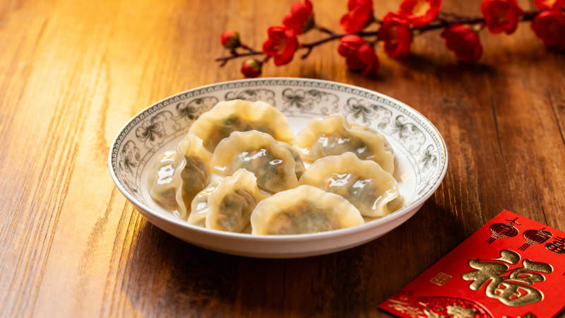 饺子迎春福满堂图片