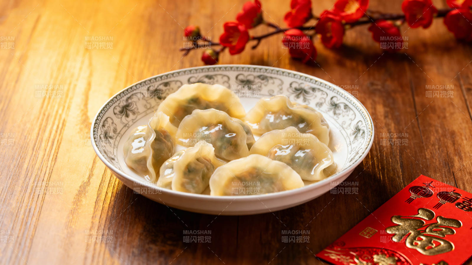 饺子迎春福满堂图片