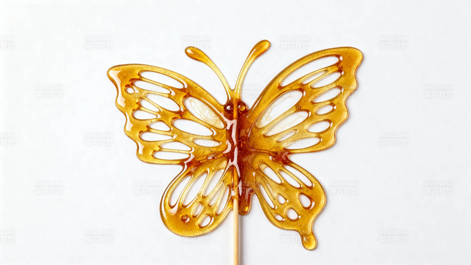 琥珀色蝴蝶糖艺图片