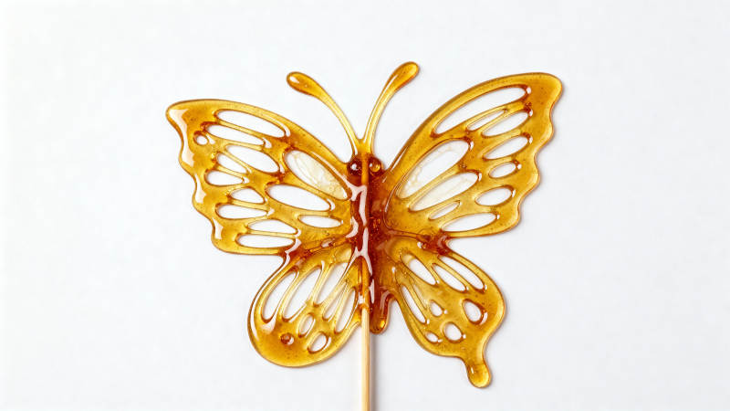琥珀色蝴蝶糖艺图片